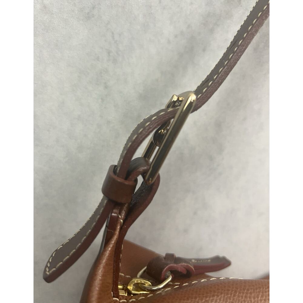 Dooney & Bourke Pebble Leather Large Tote East/West Sac Caramel Brown - Picture 6 of 17